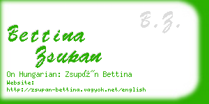 bettina zsupan business card